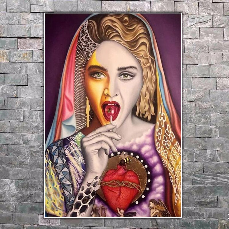 Singer Madonna Canvas Wall Art-ChandeliersDecor