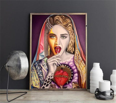 Singer Madonna Canvas Wall Art-ChandeliersDecor