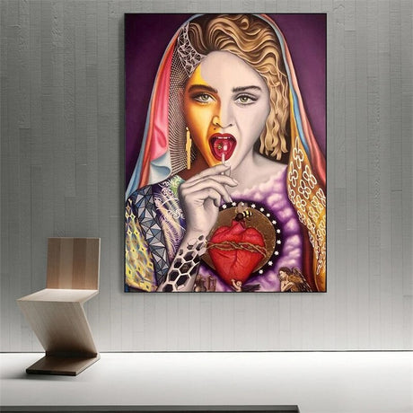 Singer Madonna Canvas Wall Art-ChandeliersDecor