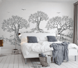Sketchy Trees Wallpaper Murals - Transform Your Space-ChandeliersDecor.com