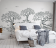 Sketchy Trees Wallpaper Murals - Transform Your Space-ChandeliersDecor