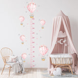 Sleeping Elephant Bear Moon Kids Height Measure Wall Stickers