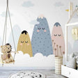 Sleepy Mountains and Moon Wall Mural for Baby Room-ChandeliersDecor.com