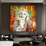 Smoky Smile: Marilyn Poster - Mesmerizing Iconic Art-ChandeliersDecor