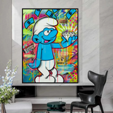 Smurfie DiamondCanvas Wall Hanging Art-ChandeliersDecor