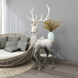 Snow Reindeer Statue for Home Decor-ChandeliersDecor