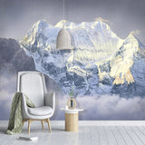 Snowy Alps Wallpaper: Captivating Scenery for All Seasons-ChandeliersDecor