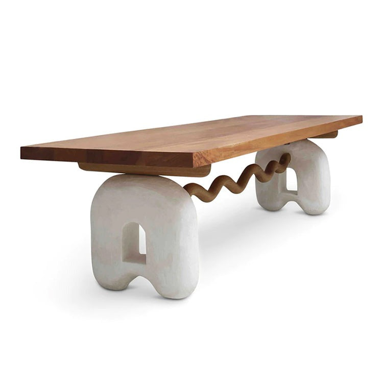 Solid Oak Wood Dining Table-ChandeliersDecor
