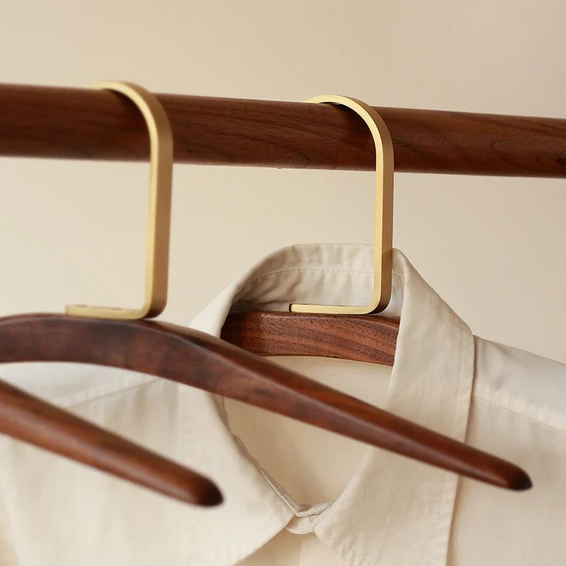 Solid Walnut Wood & Brass High-grade Hangers-GraffitiWallArt