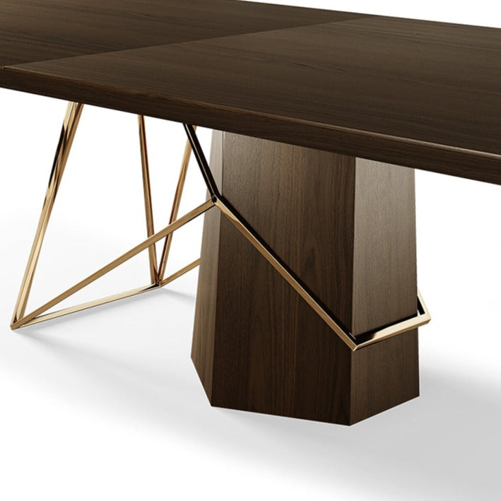 Solid Wood Designer Dining Table-ChandeliersDecor