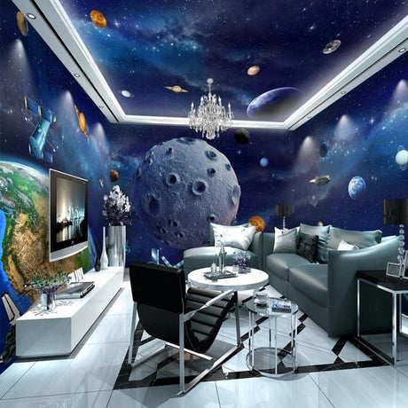 Space Adventure: It's Time to Go to Space Nursery Wallpaper-ChandeliersDecor