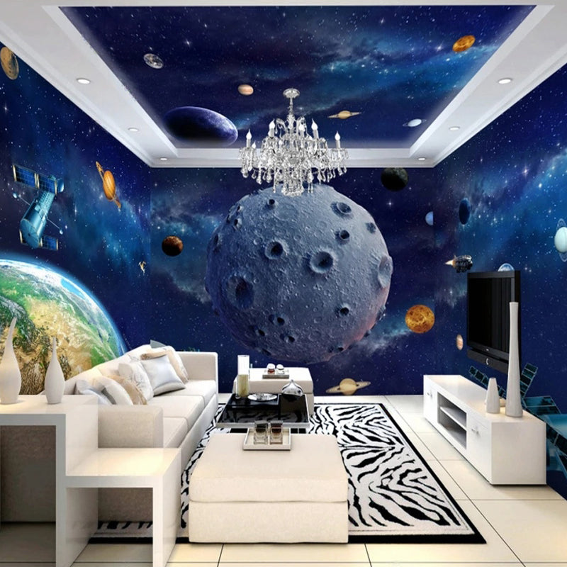 Space Adventure: It's Time to Go to Space Nursery Wallpaper-ChandeliersDecor