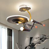 Space Ship Galaxy LED Light for Kids Room-ChandeliersDecor