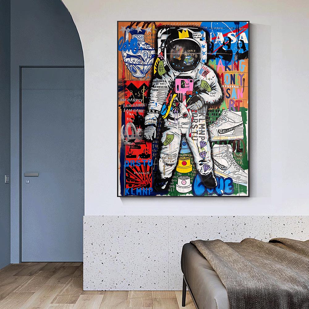 Spaceman Luxe Canvas Wall Art-ChandeliersDecor