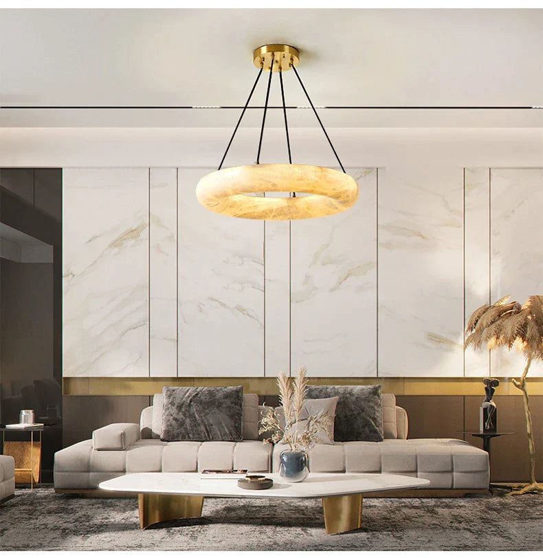 Spanish Natural Marble Chandelier-ChandeliersDecor