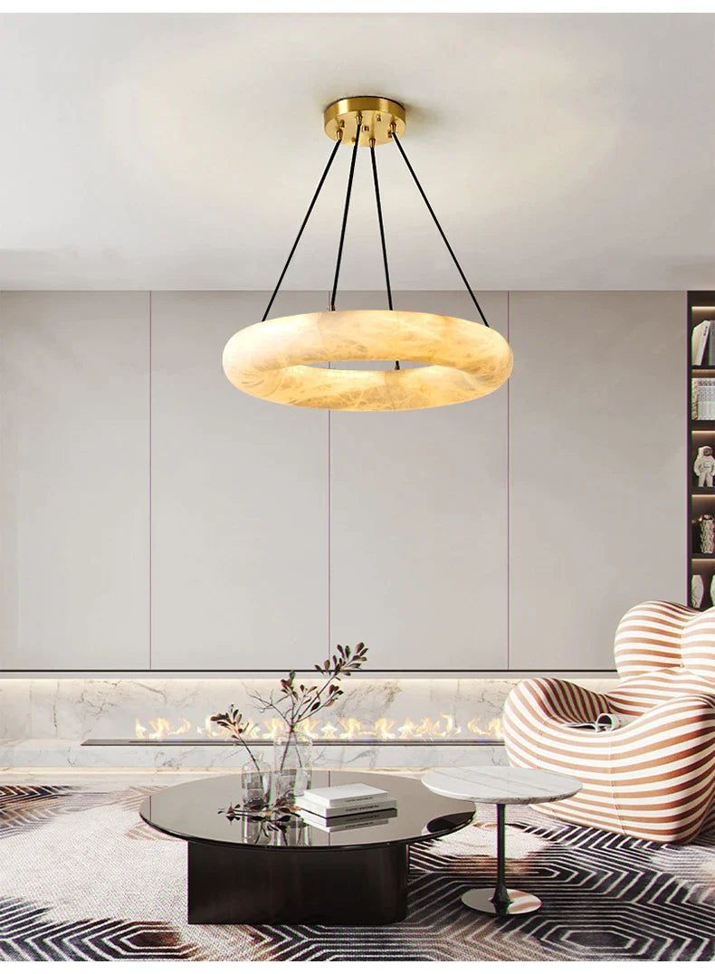 Spanish Natural Marble Chandelier-ChandeliersDecor