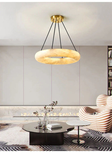 Spanish Natural Marble Chandelier-ChandeliersDecor