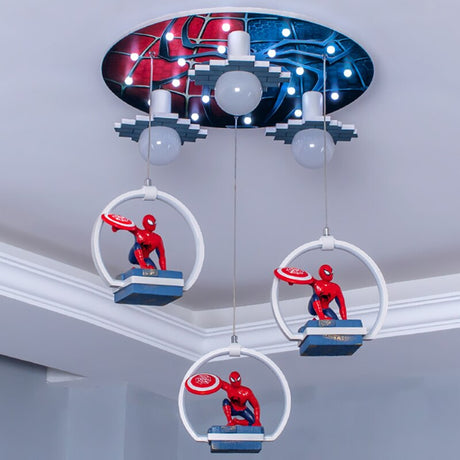 Spiderman LED Hanging Light for Kids Room-ChandeliersDecor