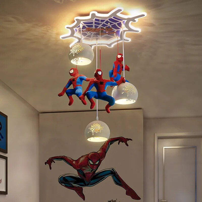 Spiderman LED Light for Kids Room-ChandeliersDecor