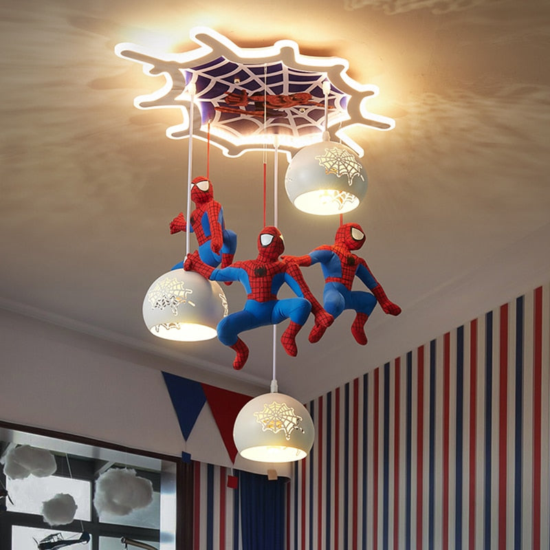 Spiderman Pendant Light - Art Deco Lighting for Kids Room-ChandeliersDecor