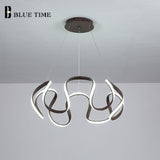 Spiral Wave LED Chandelier: Illuminating Sophistication-ChandeliersDecor