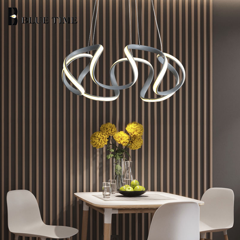 Spiral Wave LED Chandelier: Illuminating Sophistication-ChandeliersDecor