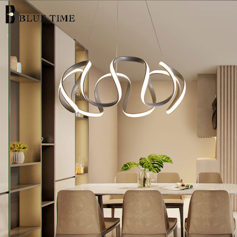 Spiral Wave LED Chandelier: Illuminating Sophistication-ChandeliersDecor