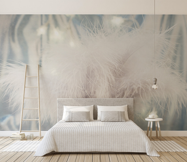 Sprinkle Cotton Blow: Leaves Wallpaper Murals-ChandeliersDecor