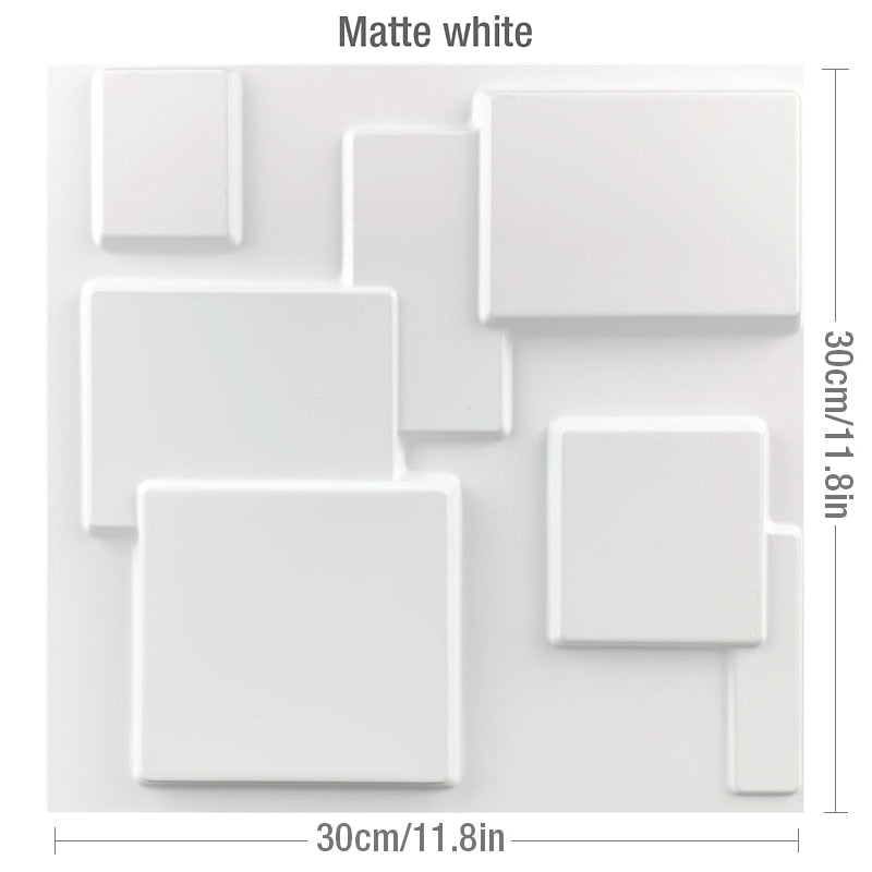 Square Geometric 3D Wall Panel for House Wall Renovation