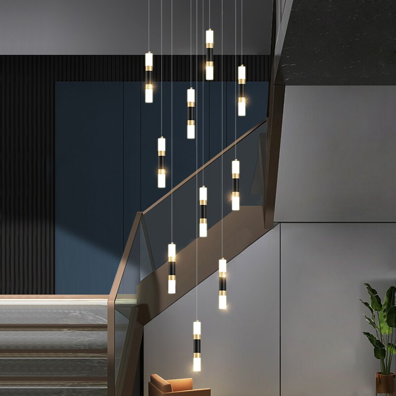 Staircase Chandelier - Illuminate with Acrylic Chandelier-ChandeliersDecor