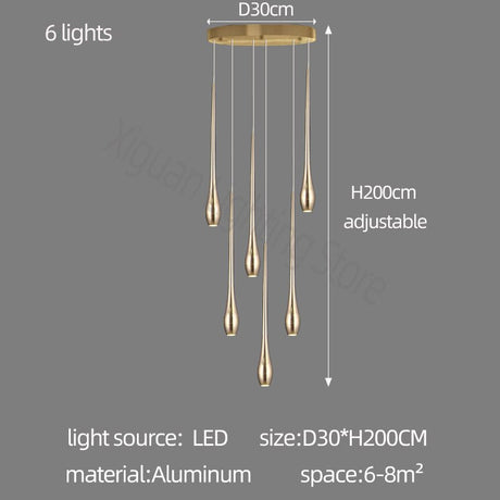 Staircase Chandelier - Unique Circular Cone Ambience-ChandeliersDecor