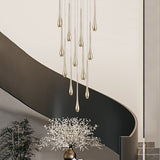 Staircase Chandelier - Unique Circular Cone Ambience-ChandeliersDecor