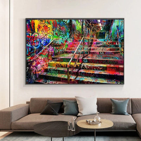 Stairs Canvas Wall Art – Immersive and Striking Décor