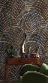 Stone Carve Petals Wallpaper Mural-ChandeliersDecor.com