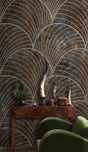 Stone Carve Petals Wallpaper Mural-ChandeliersDecor.com