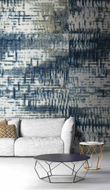 Stonewash Abstract Blues Wallpaper Mural-ChandeliersDecor.com