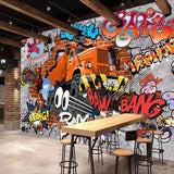 Street Racing Adventure 3D Graffiti Wallpaper-ChandeliersDecor.com