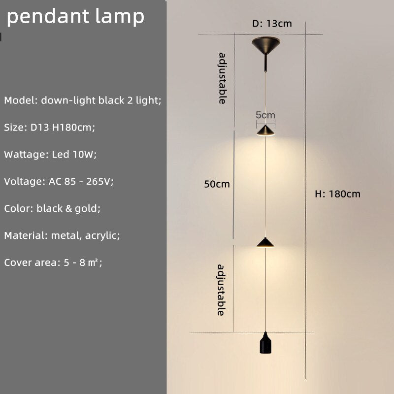 String Bedside LED Adjustable Floor Lamp-ChandeliersDecor