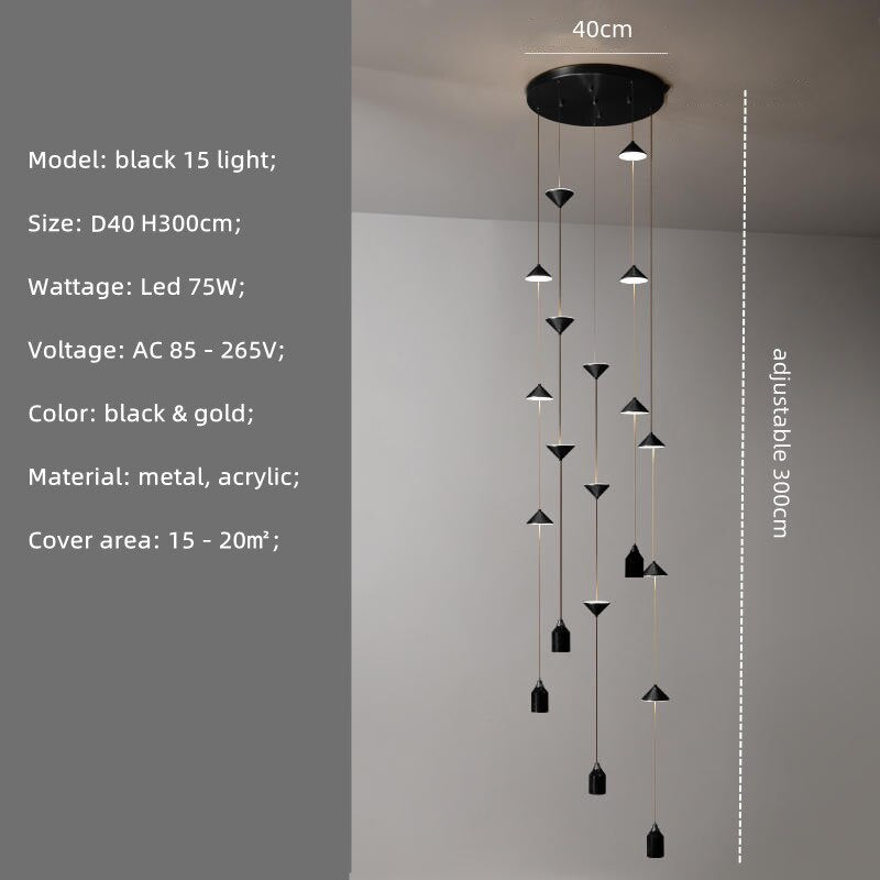 String Bedside LED Adjustable Floor Lamp-ChandeliersDecor