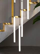 Strip Cylinders Chandelier - Sleek & Modern Lighting-ChandeliersDecor