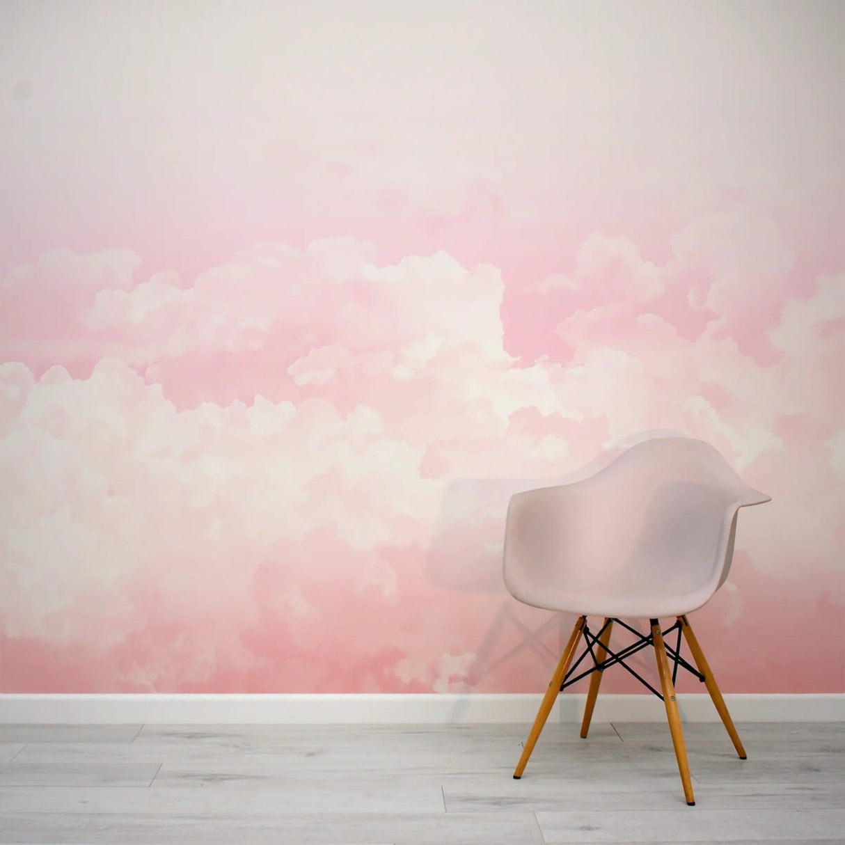 Supreme Pink Clouds Ambience Wallpaper Mural-ChandeliersDecor.com