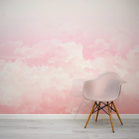 Supreme Pink Clouds Ambience Wallpaper Mural-ChandeliersDecor.com