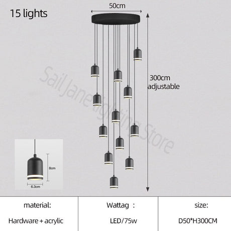 Swirl Staircase Chandelier: Elegant Lighting Solutions-ChandeliersDecor