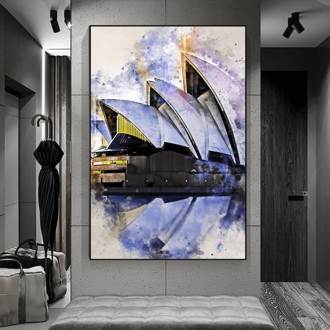 Sydney Art Poster - Australian Cityscape Print-ChandeliersDecor