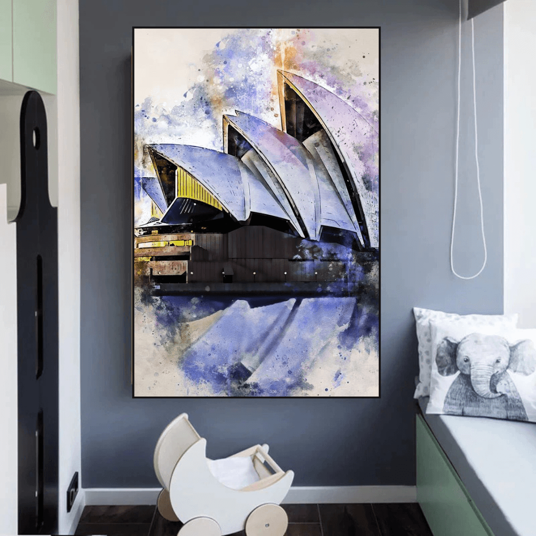 Sydney Art Poster - Australian Cityscape Print-ChandeliersDecor