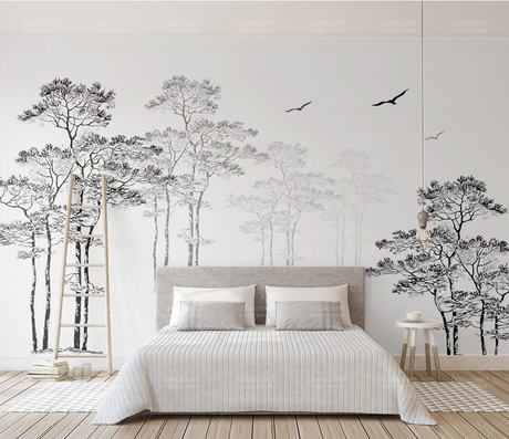 Tall Trees Wallpaper Murals – Transform Your Space-ChandeliersDecor