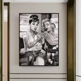 Tattoo Classic - Audrey Hepburn and Marilyn Art-ChandeliersDecor