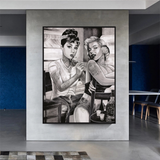 Tattoo Classic - Audrey Hepburn and Marilyn Art-ChandeliersDecor