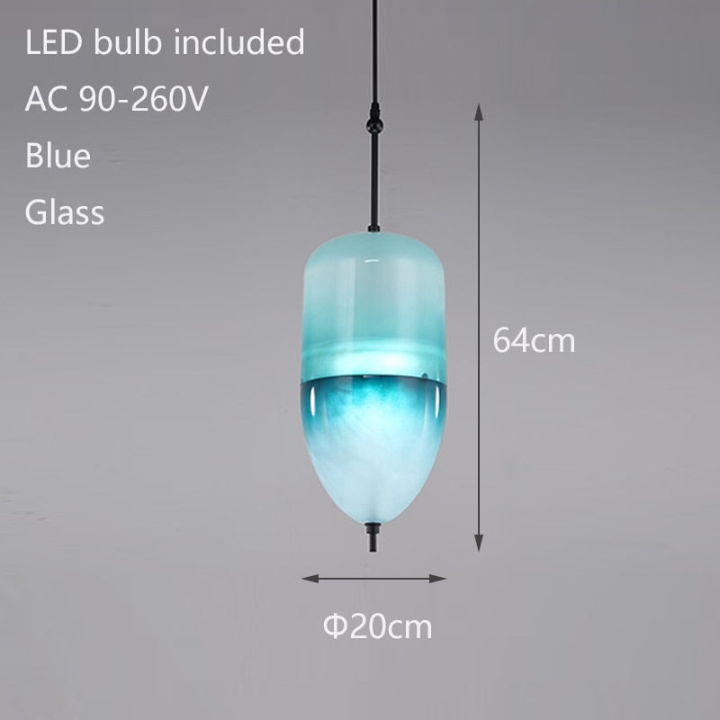 Tear Drops Style Glass Pendant Lights for Living Room-ChandeliersDecor