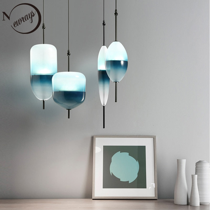 Tear Drops Style Glass Pendant Lights for Living Room-ChandeliersDecor